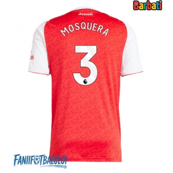 Arsenal Cristhian Mosquera #3 Tricou Fotbal Replică 2025-26 Barbati Acasa